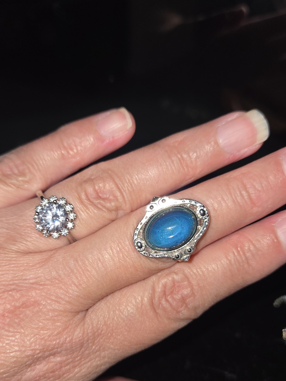 Set Of 17 Rings Women's Adjustable Multi-Color Gemstone Ring Collection - Picture 9 of 9